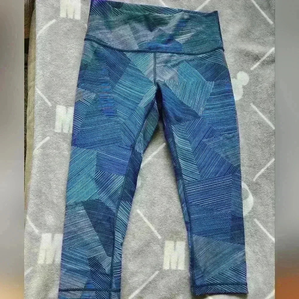Lululemon Speed Up Crop Leggings Etch Hail Midnight Navy - Picture 3 of 6